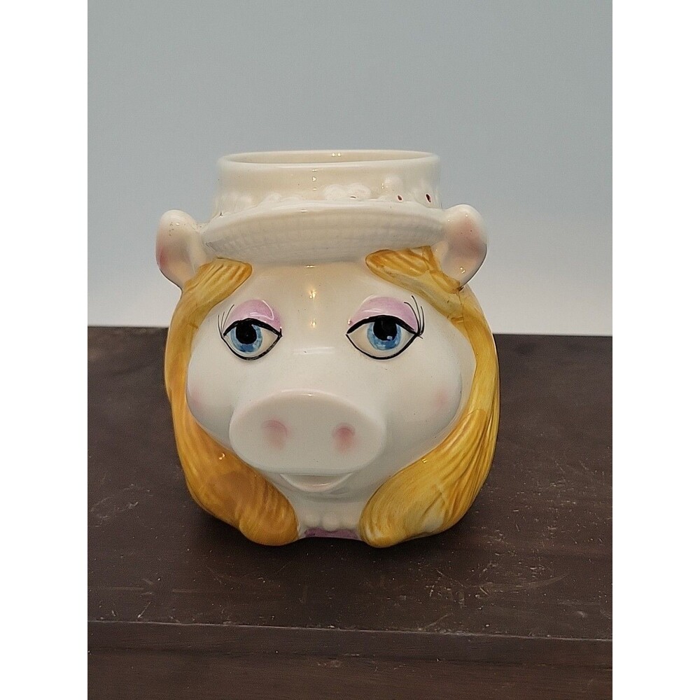 vintage SIGMA Miss Piggy Mug Cup Ceramic Jim Henson Muppets Taste Setter 14 oz